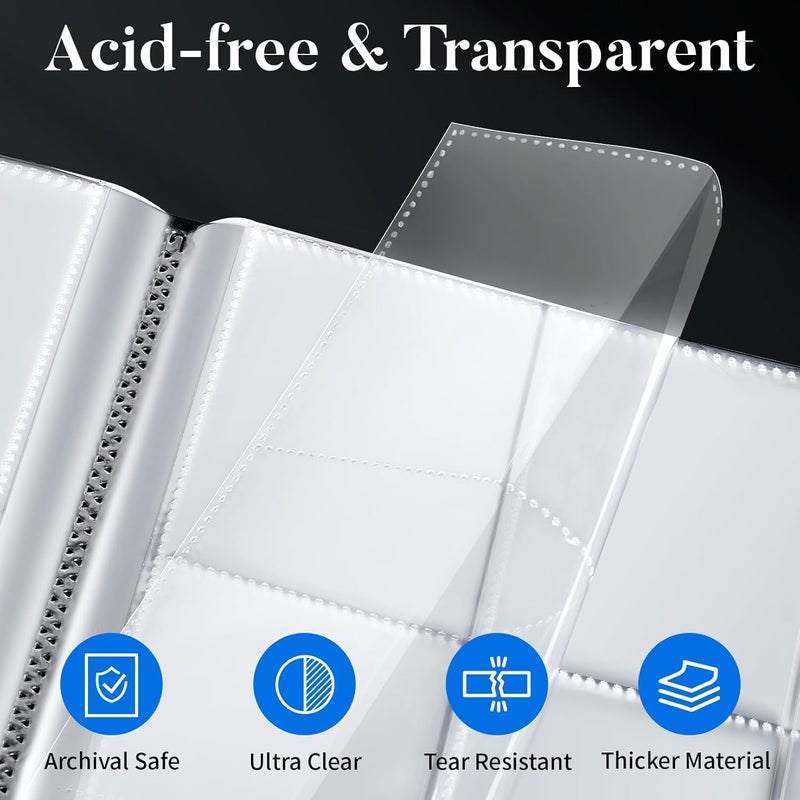 Fabmaker Card Binder 9 Pocket, 396 Pockets Trading Card Binder, Premium Collector Card Album for Standard Cards, Side Loading Card Collection Folder for Game Cards, Sport Cards, Orange - Image 4